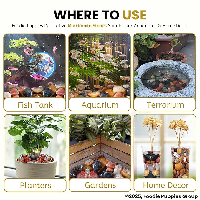 Mixed Natural Stone Pebbles – Round Garden & Decor Stones thumbnail