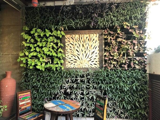 Black Rectangular Wall-Mount Planter Pots thumbnail