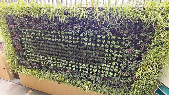 Black Rectangular Wall-Mount Planter Pots