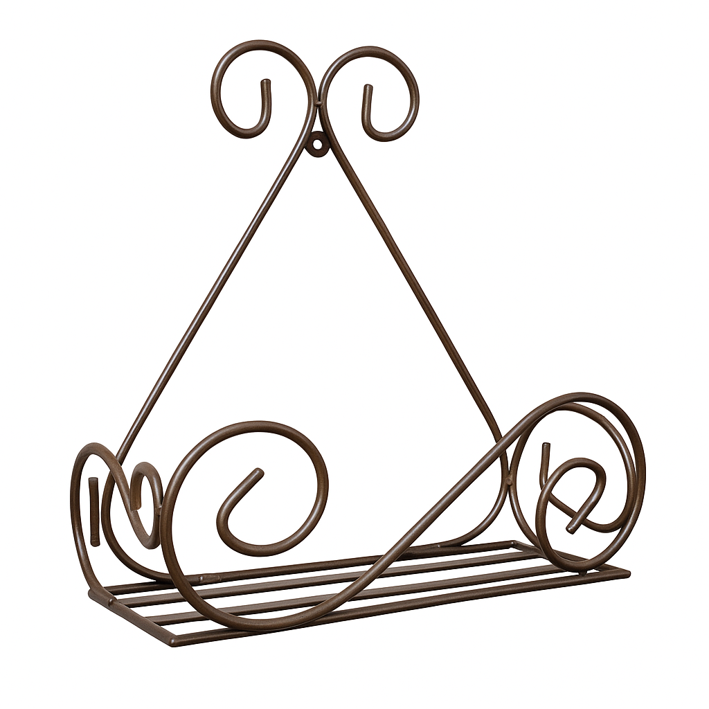 Wall-Mounted Metal Plant Stands – Pack of 2 (Black)