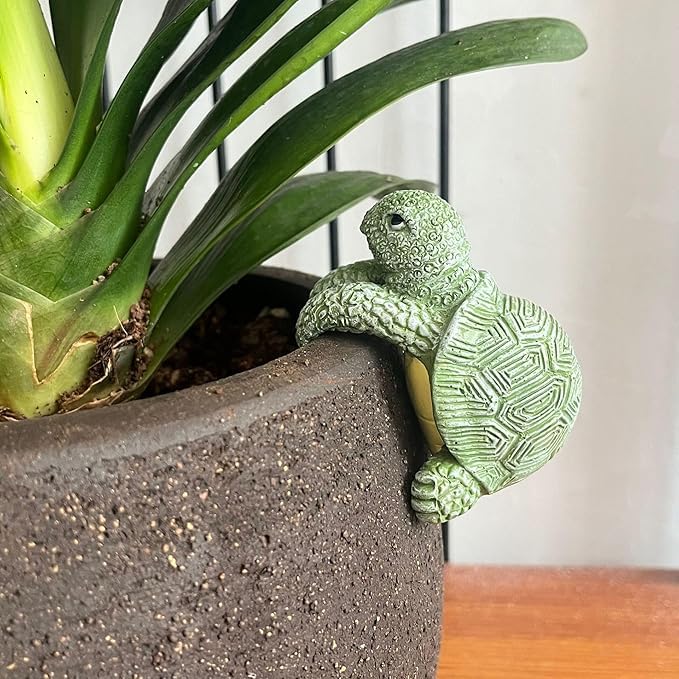 Cute Climbing Tortoise Flower Pot Hugger thumbnail